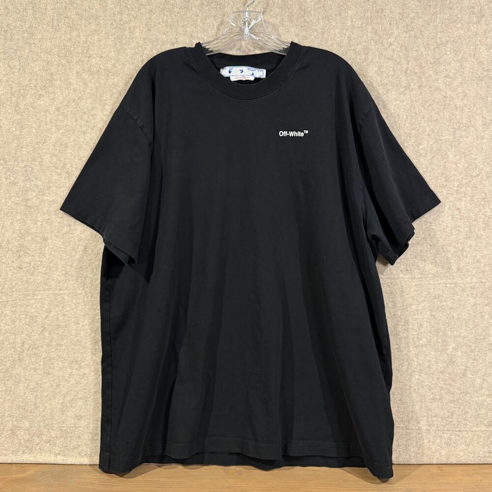 Off White "Permanent" Logo Tshirt | Large | Designer Streetwear | 100% cotton